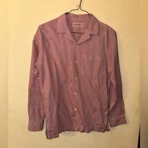Abercrombie & Fitch Camp Collar Linen Blend Shirt, Small